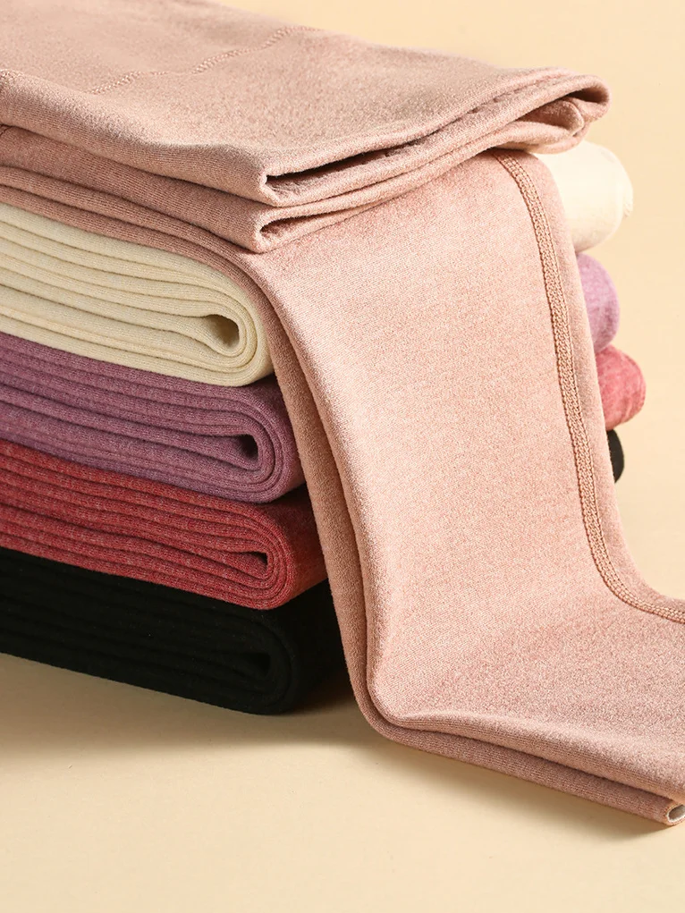 Women's Wool Silk Leggings 5a Antibacterial New High Waist Autumn And Winter Slim Fit Inner Wear Warm Pants