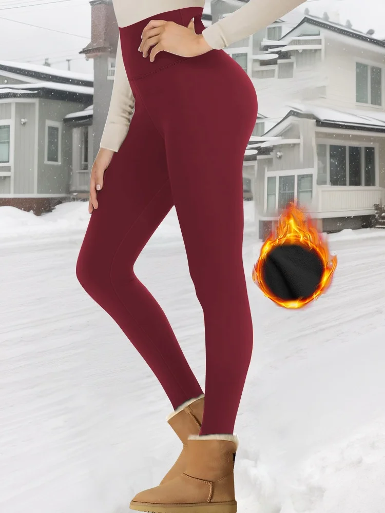 Warm High Waist Casual Sports Yoga Leggings Autumn And Winter Plus Fleece Tights Leggings