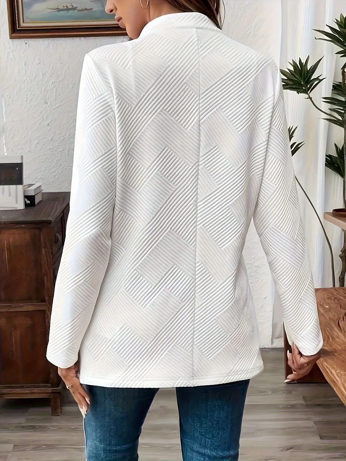 Simple Regular Fit Plain Blazer