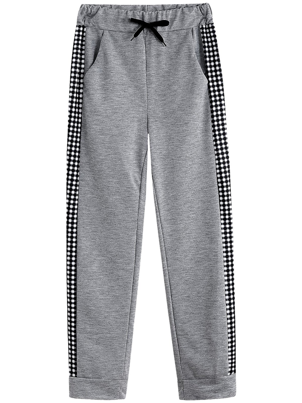 Women's Split Joint Plain Daily Going Out Two-Piece Set Gray Casual Spring/Fall Top With Pants Matching Set