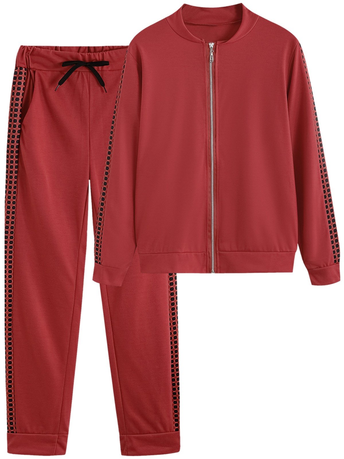 Women's Split Joint Plain Daily Going Out Two-Piece Set Gray Casual Spring/Fall Top With Pants Matching Set