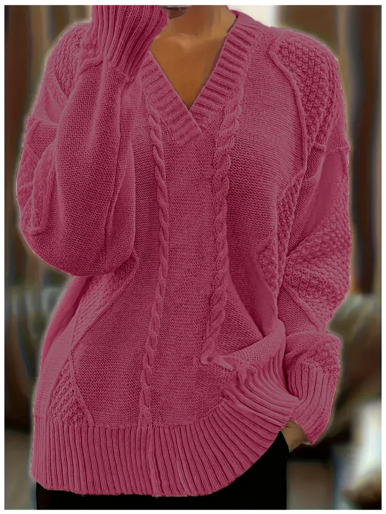 V Neck Casual Sweater