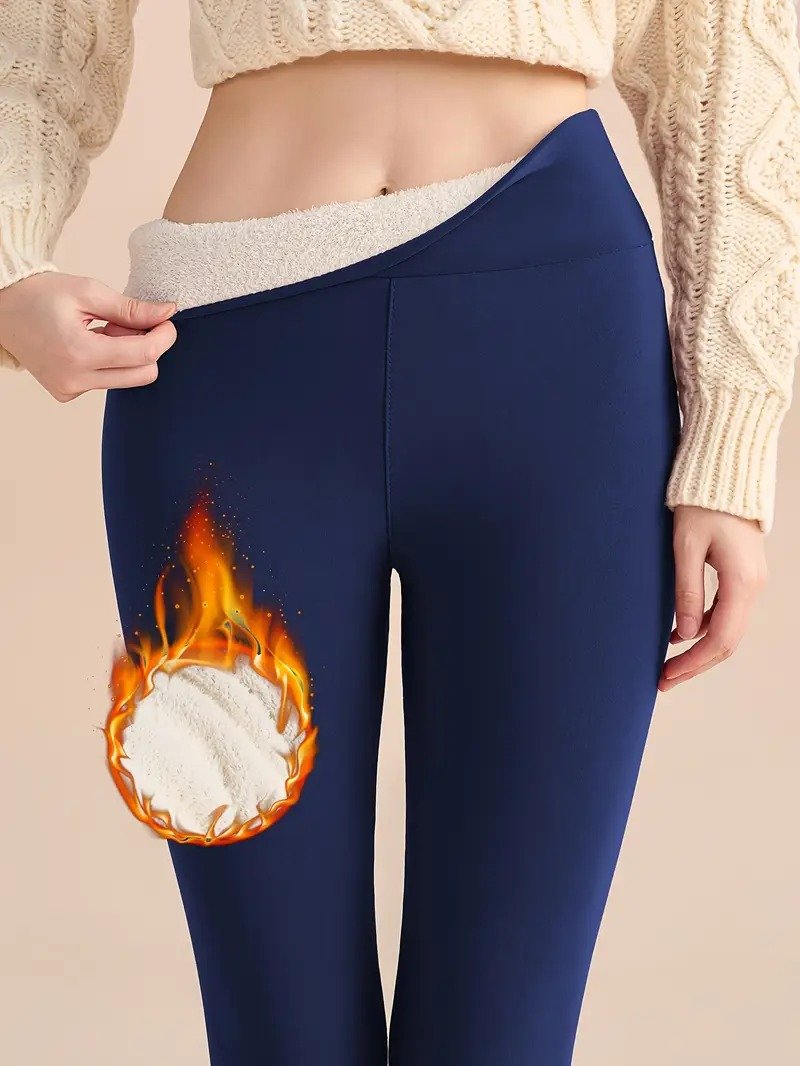 Women's plus velvet and thickened light lambskin leggings women's autumn and winter high waist tights warm pants yoga pants
