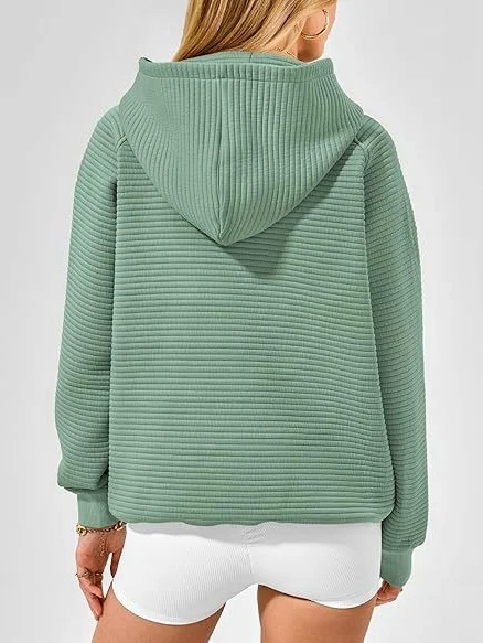Hoodie Loose Simple Fashion Striped Hooded Loose Long-sleeved Sweatshirt
