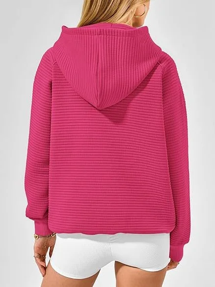 Hoodie Loose Simple Fashion Striped Hooded Loose Long-sleeved Sweatshirt