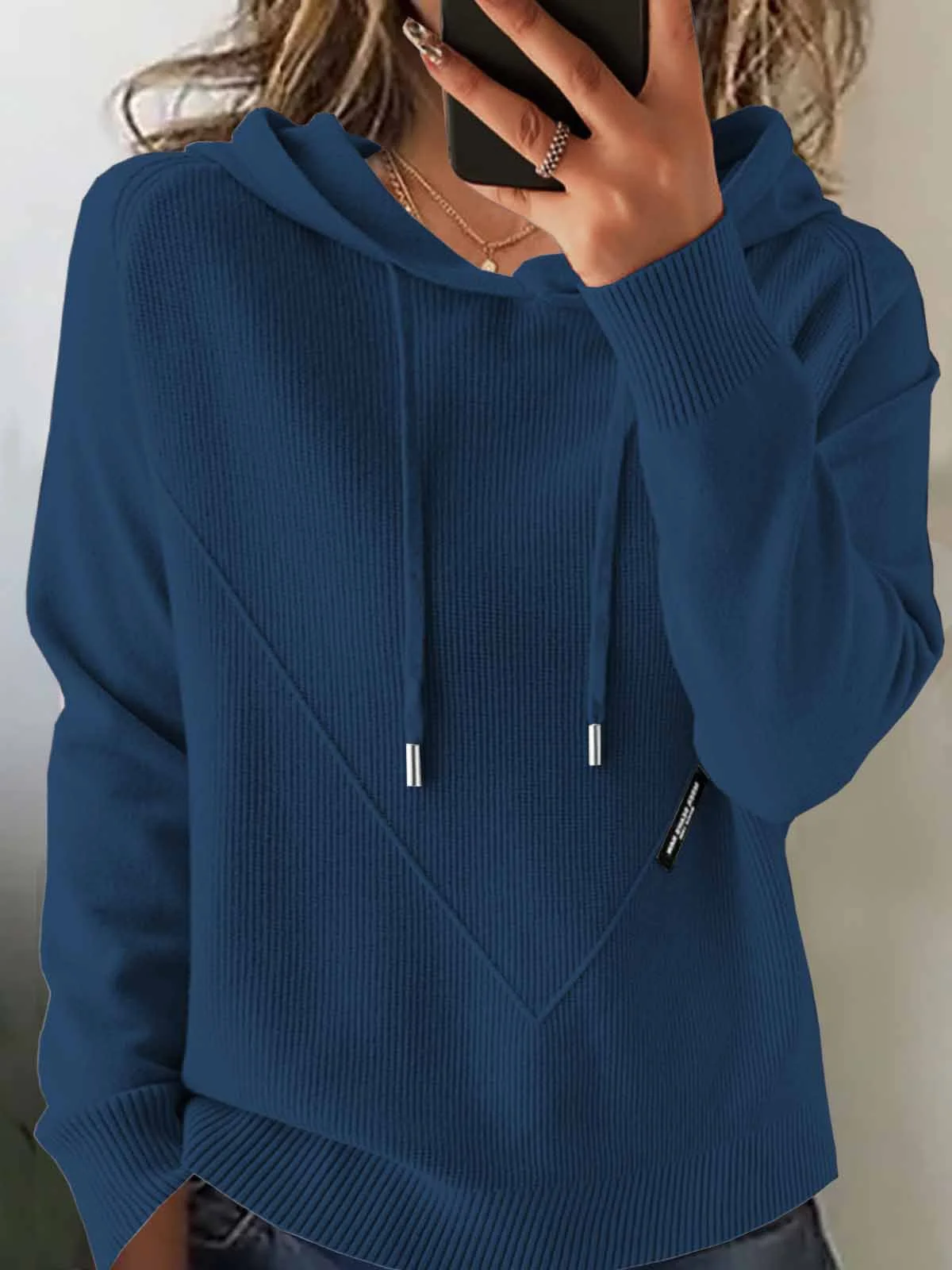 Hoodie Plain Loose Street Sweater