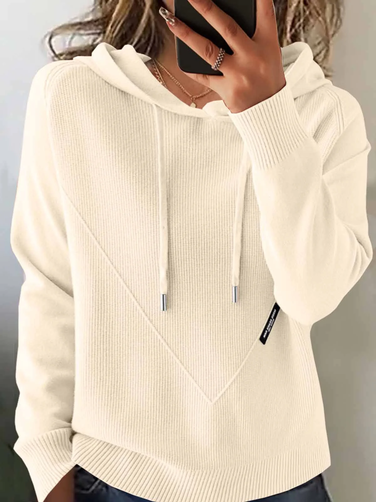 Hoodie Plain Loose Street Sweater