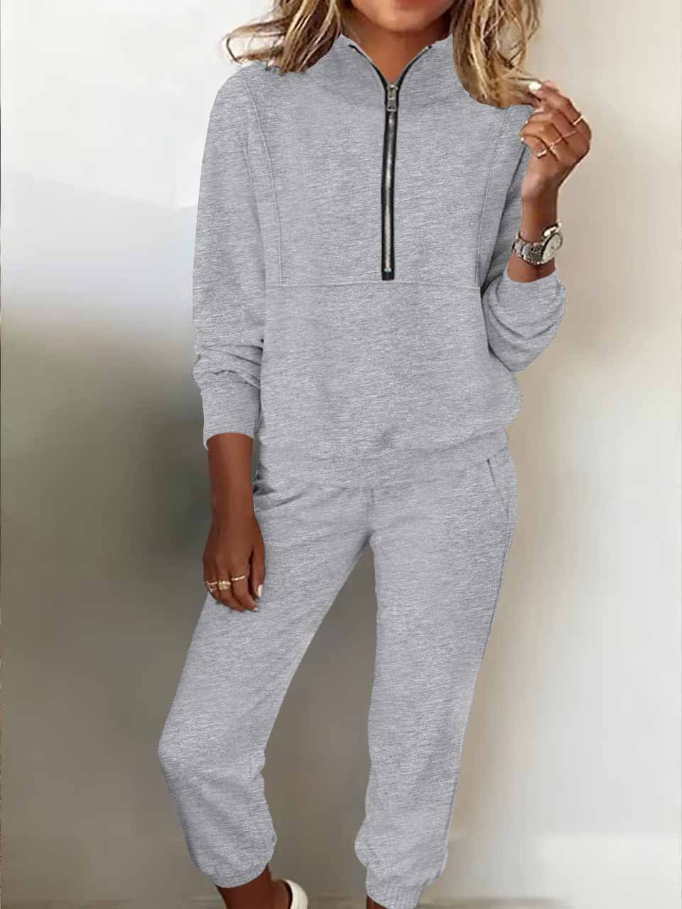 Women's two-piece fleece sweatshirt sports street casual fashion suit