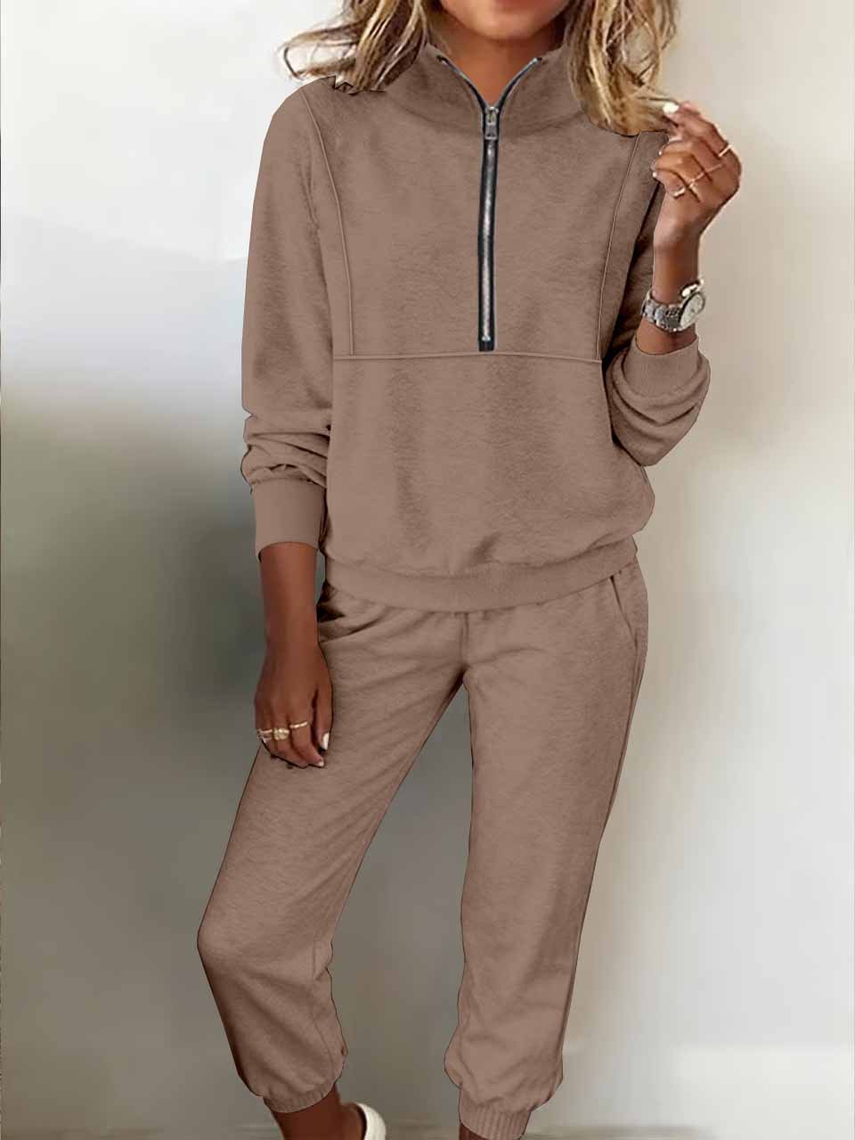 Women's two-piece fleece sweatshirt sports street casual fashion suit