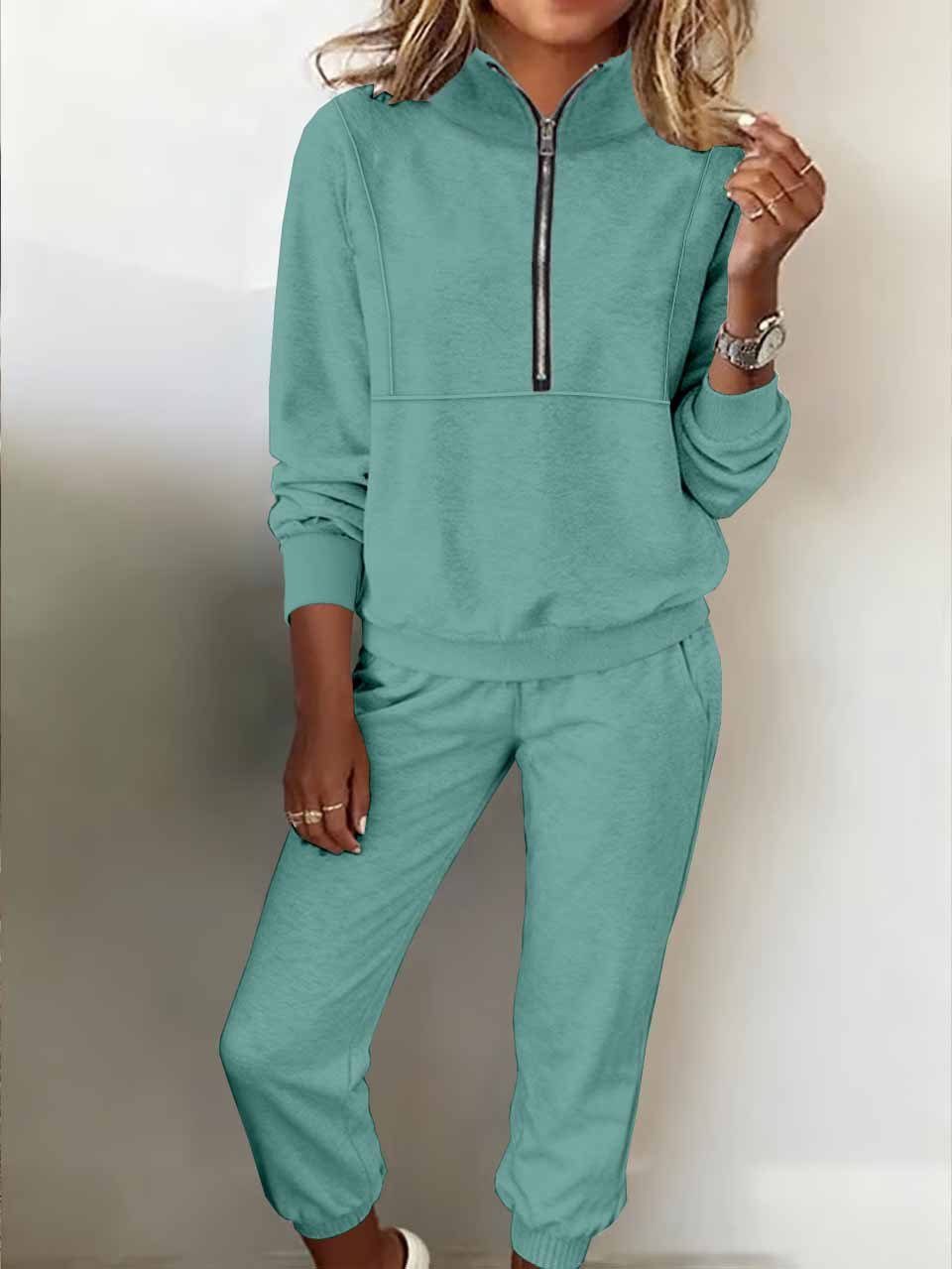 Women's two-piece fleece sweatshirt sports street casual fashion suit