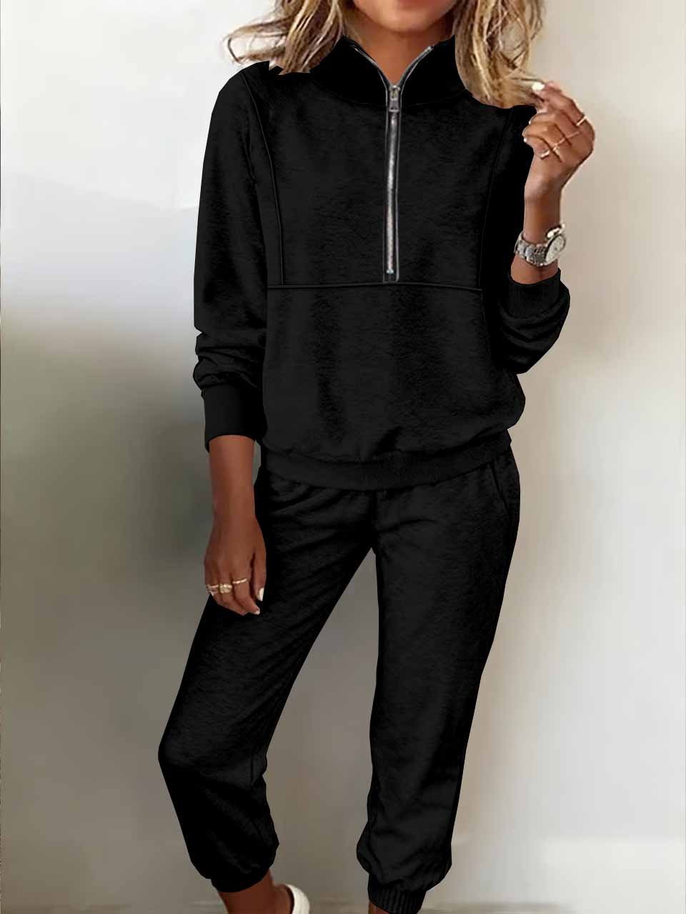 Women's two-piece fleece sweatshirt sports street casual fashion suit