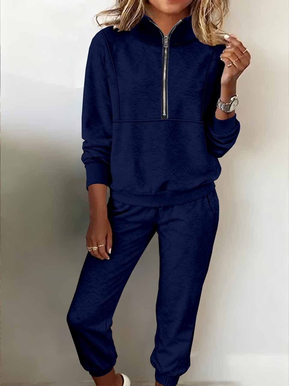 Women's two-piece fleece sweatshirt sports street casual fashion suit