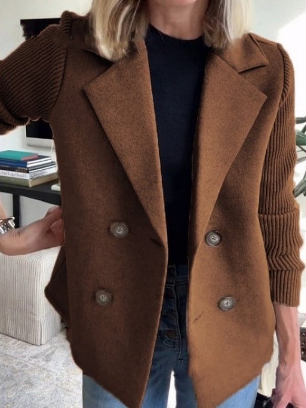 Shawl Collar Loose Simple Coat