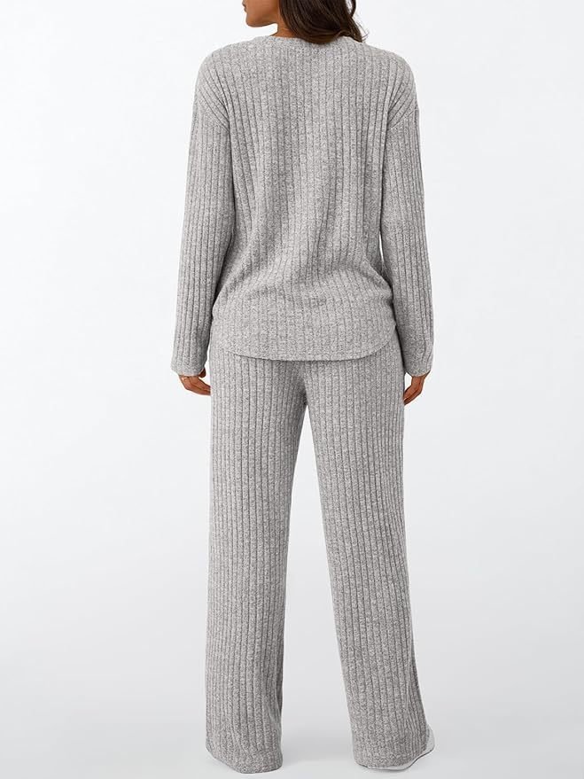 Cotton Plain Casual Two-Piece Set