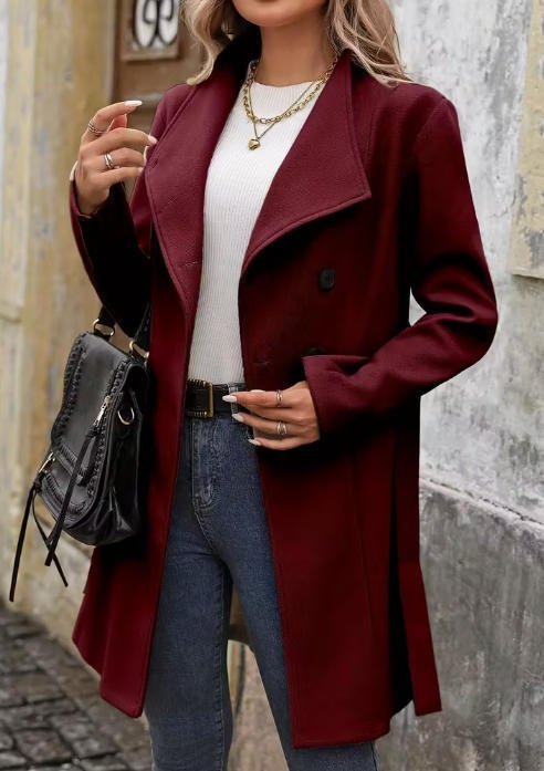 Plain Casual Trench Coat