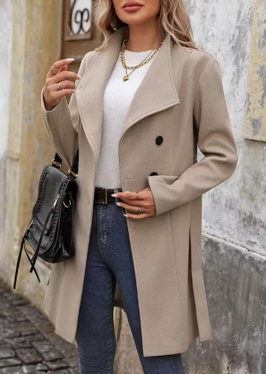 Plain Casual Trench Coat