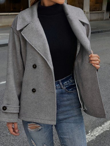 Plain Casual Regular Fit Jacket