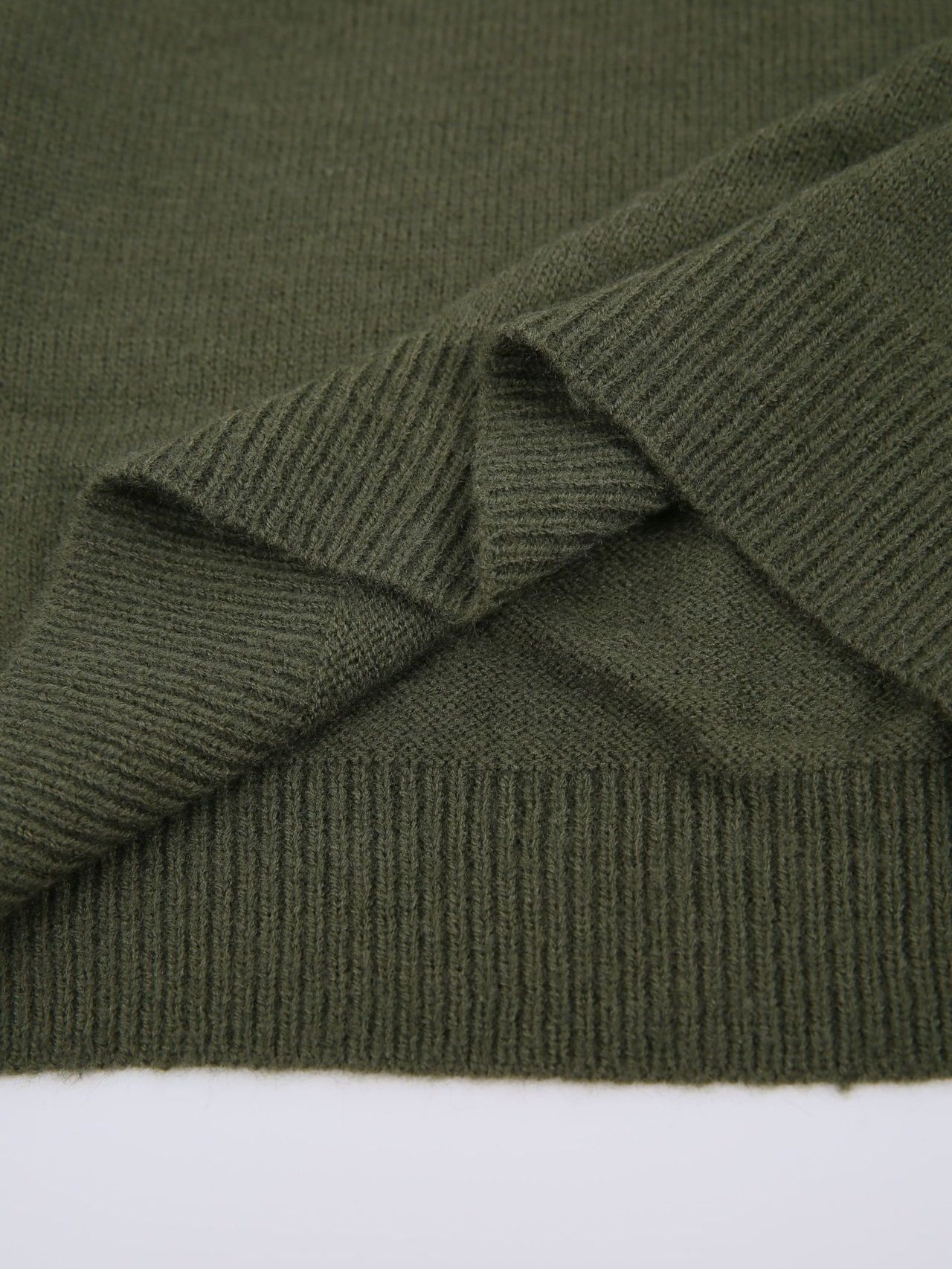 Plain Mock Neck Street Sweater