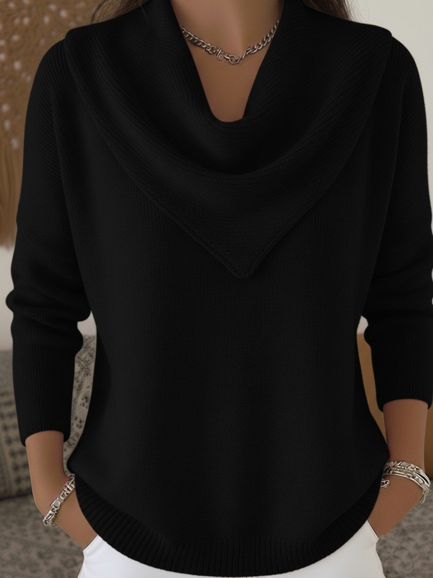 Cowl Neck Casual Loose Sweater