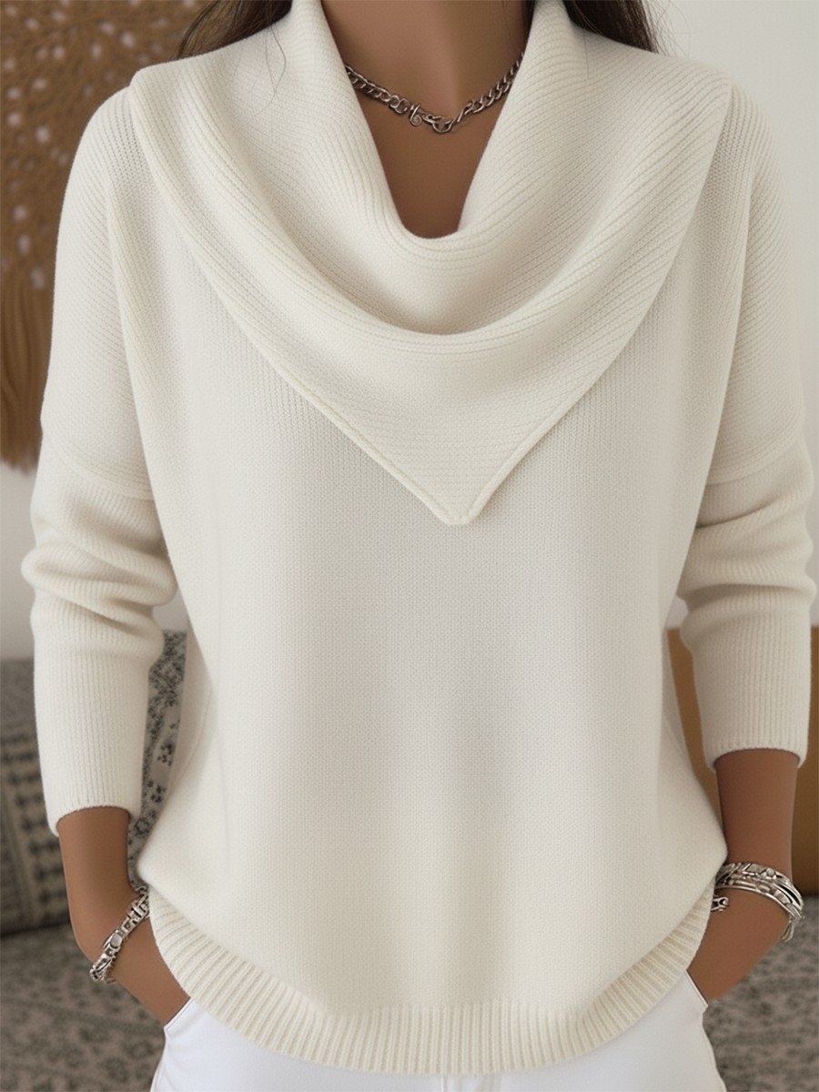 Cowl Neck Casual Loose Sweater