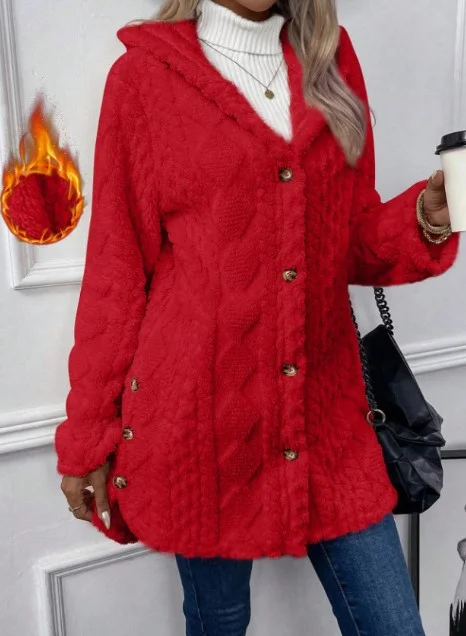 Casual Plain Fluff/Granular Fleece Fabric Teddy Jacket