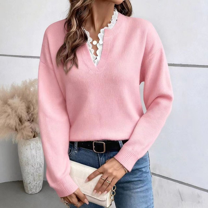 Loose Plain Casual Others Sweater