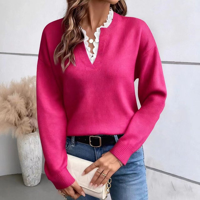 Loose Plain Casual Others Sweater
