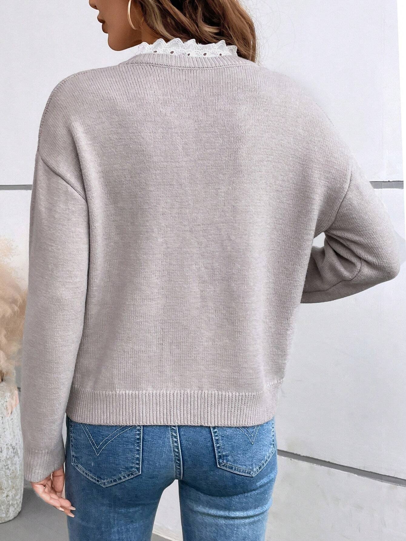 Loose Plain Casual Others Sweater