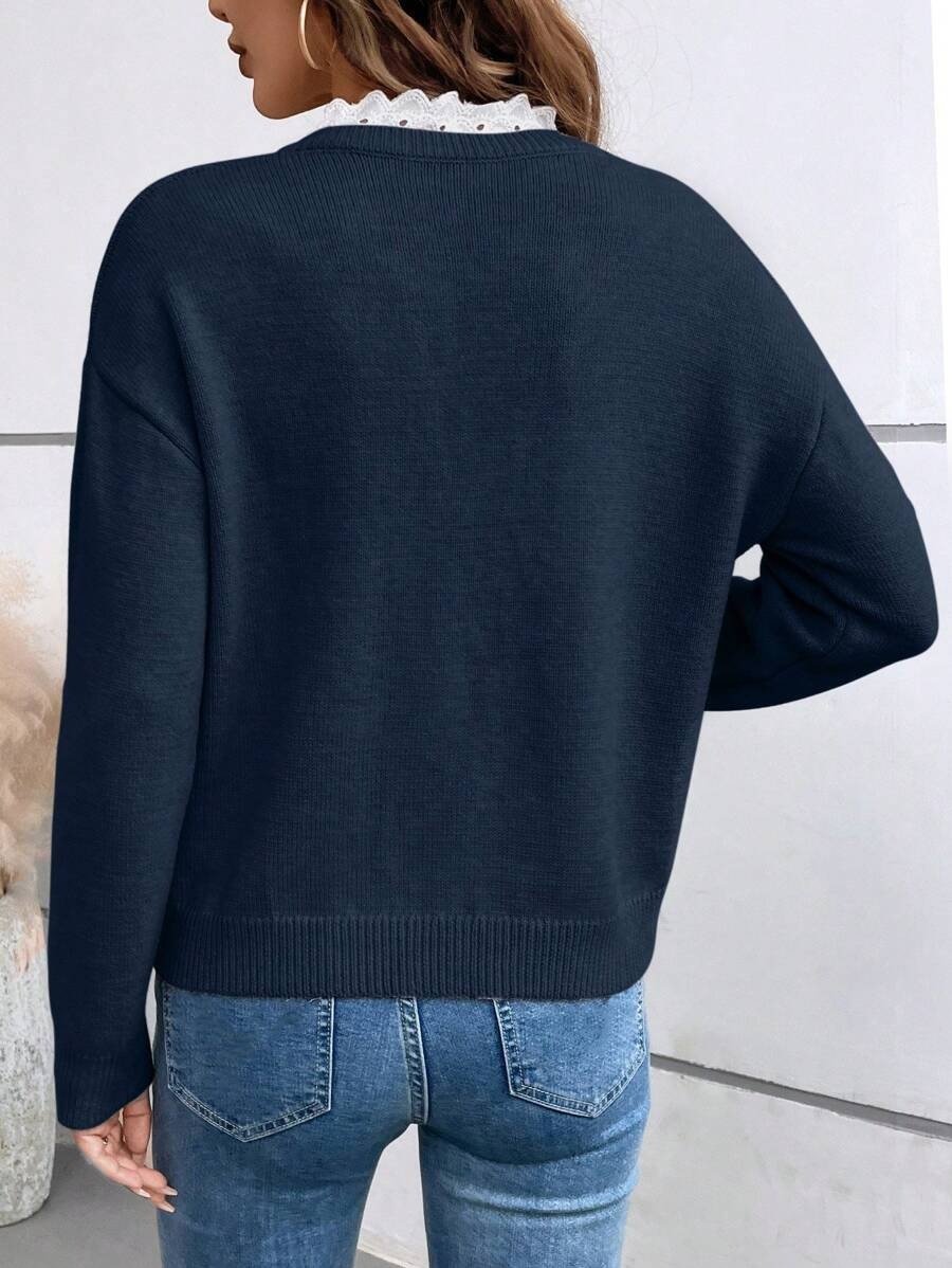 Loose Plain Casual Others Sweater