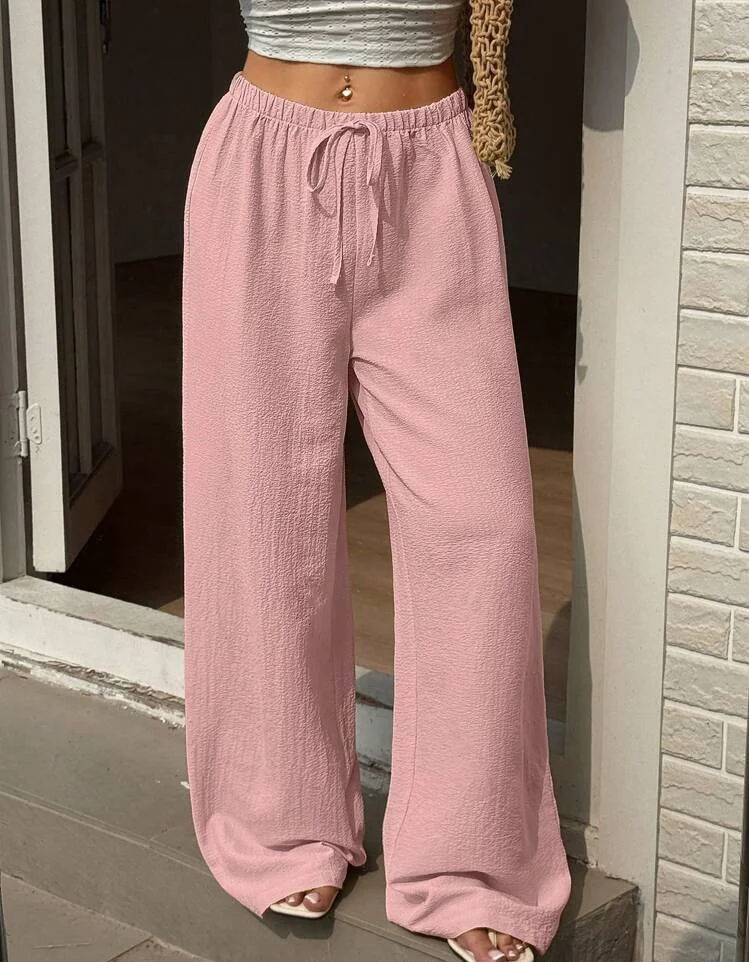 Loose Casual Plain Pants