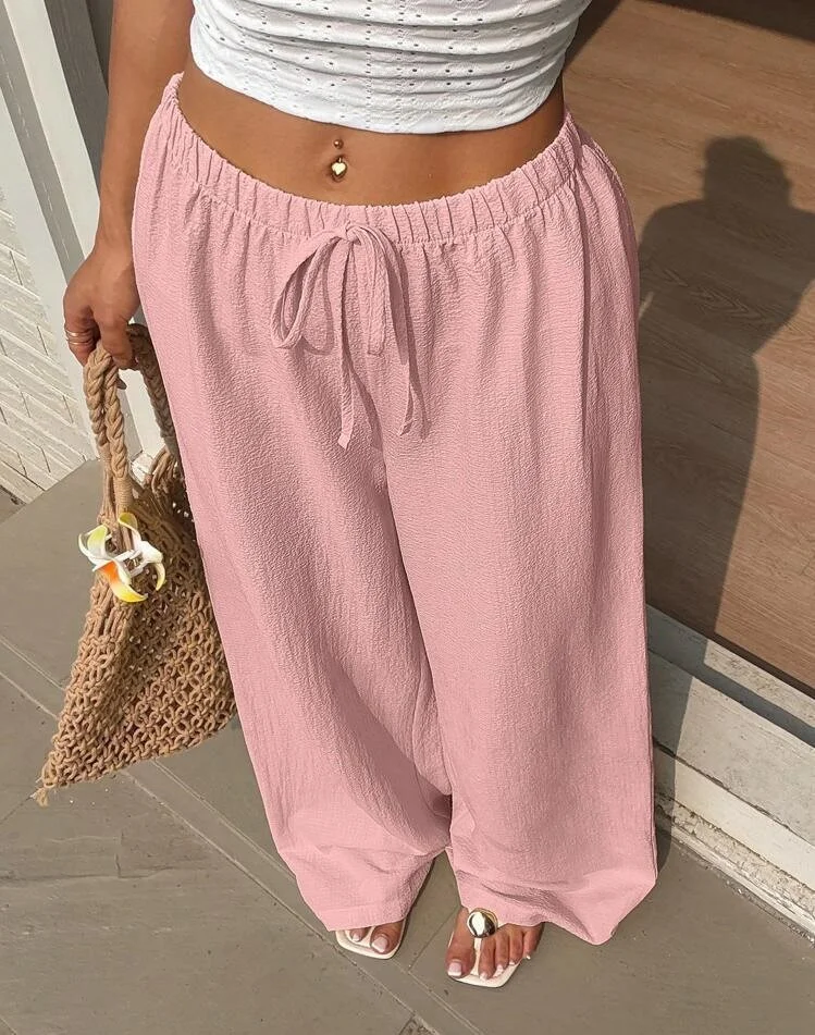 Loose Casual Plain Pants