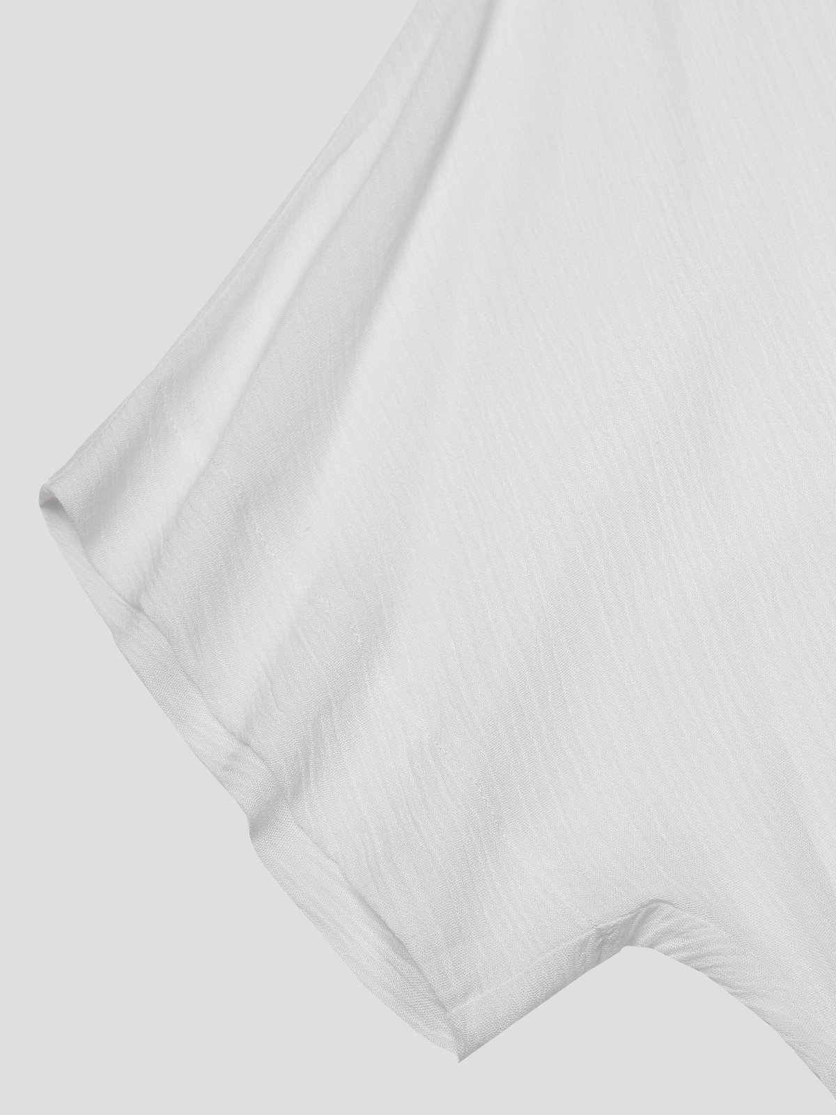 Summer Loose Solid Casual Short Sleeve Cotton and Linen Tunic Top