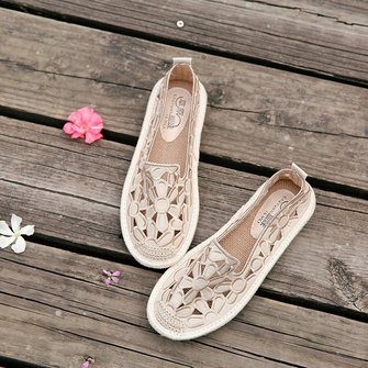 Flower Casual Hollow-out Slip-On Flats