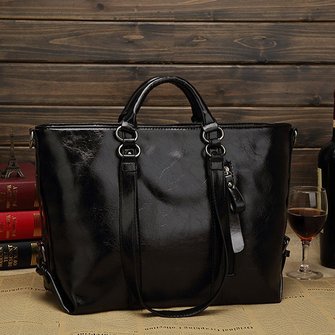 Women High Capacity Stylish PU Leather Messenger Bag Socialite Handbag