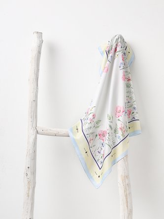 Casual All Season Printed Polyester Lightweight Household Braided Hot List Kerchief Scarf for Women