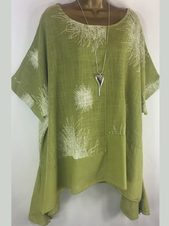 Women Casual Crew Neck Printed Shirt & Blouse