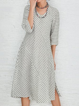 Crew Neck Women Dress Casual Dress