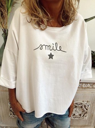 Vintage Long Sleeve Cotton-Blend Top