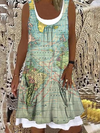 Casual Abstract Knitting Dress