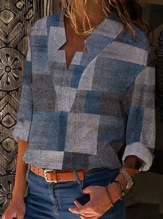 Checked/Plaid Casual Shirts & Tops