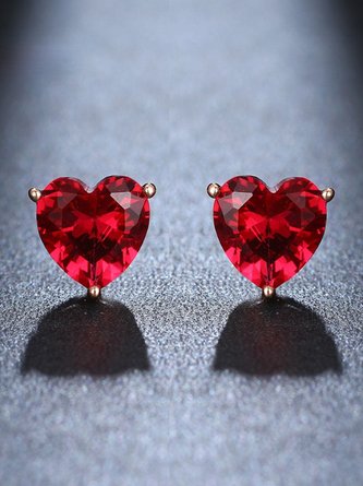 Love Zircon Crystal Earrings