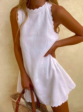 Casual Cotton Loosen Sleeveless Tank Dress