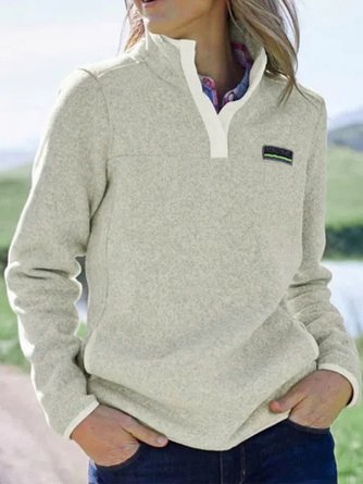 Casual Cotton Blends Hoodie & Sweatshirt