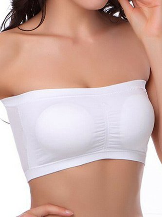 Women Strapless Double Layer Extended Breast Wrap High Elastic Invisible Underwear Plus Size