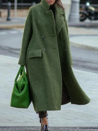 Vintage Plain Long Sleeve Casual Outwear