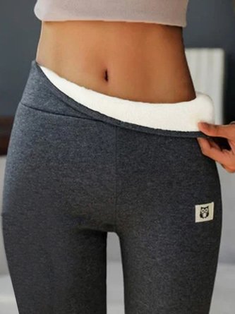 Casual Fleece Lined  High Waist Athletic Tummy Control Stretch Workout Leggings
