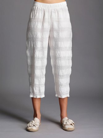 Plain Linen Loose Pants
