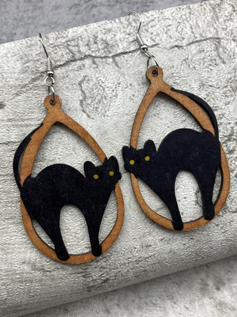 Halloween Wooden Earrings
