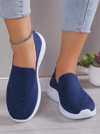 Women Minimalist Casual Slip On Breathable Flyknit Sneakers