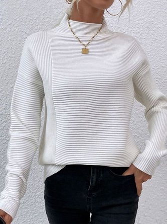 Women's Solid Color Turtleneck Sweatshirt